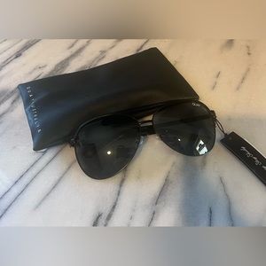 Quay Australia Vivienne Black Aviator Sunglasses